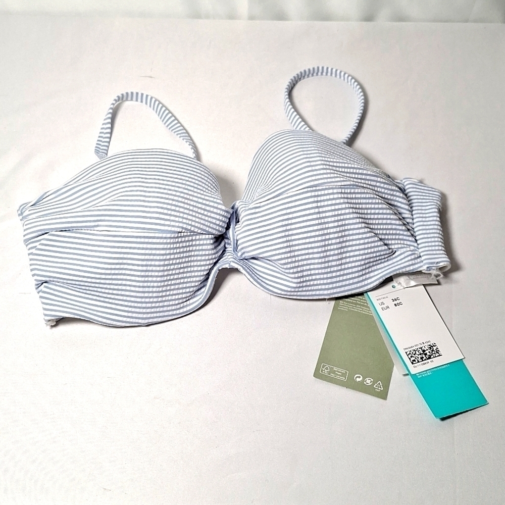 💥H&M striped bikini top